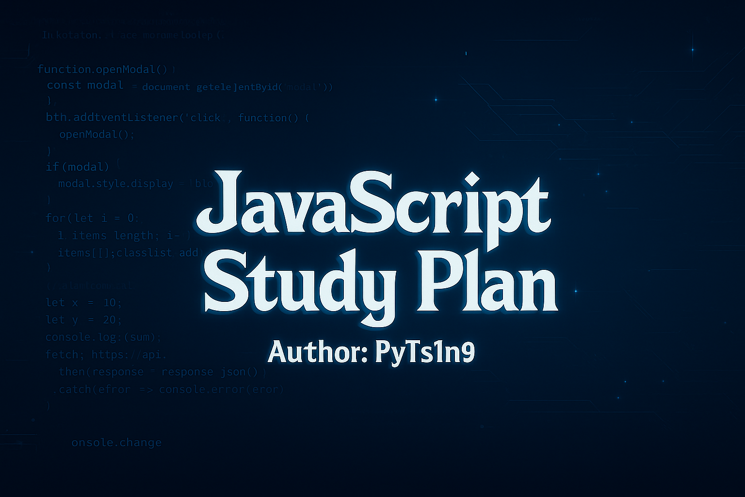 JavaScript Study Plan